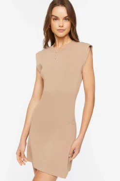 Cap-Sleeve Mini Sweater Dress