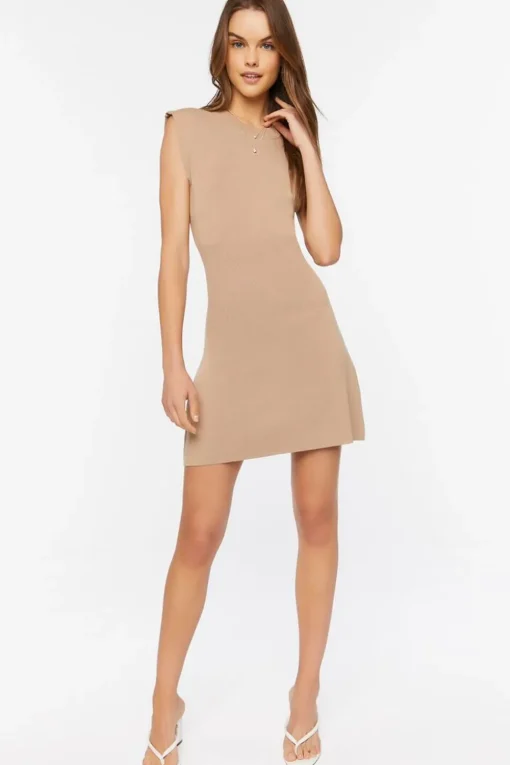 Cap-Sleeve Mini Sweater Dress