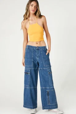 Cargo Wide-Leg Jeans