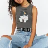 Cat Graphic Tank Top