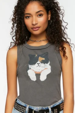 Cat Graphic Tank Top