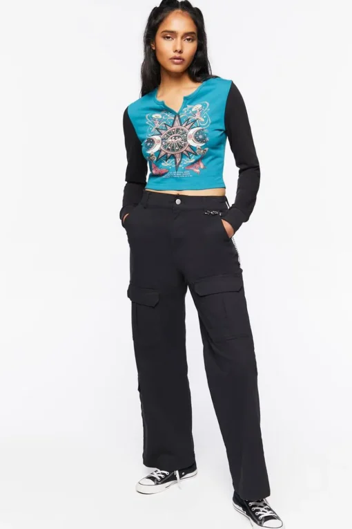 Celestial Graphic Cropped Tee