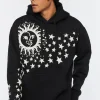 Celestial Sun & Stars Graphic Hoodie
