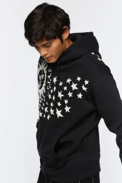 Celestial Sun & Stars Graphic Hoodie