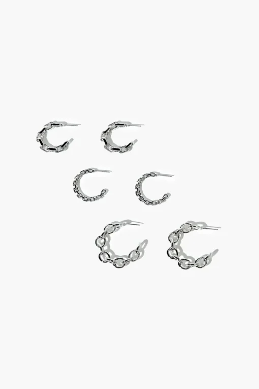 Chain Hoop Earring Set