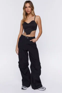 Chain-Fringe Cropped Cami