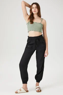 Chambray Drawstring Joggers
