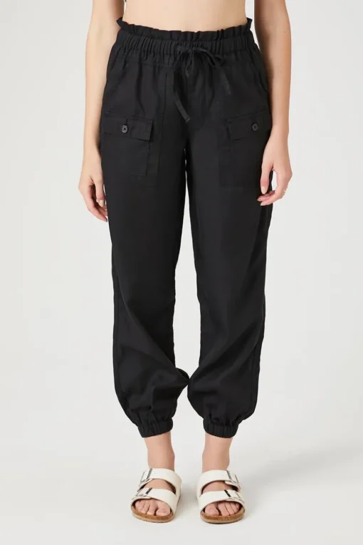 Chambray Drawstring Joggers