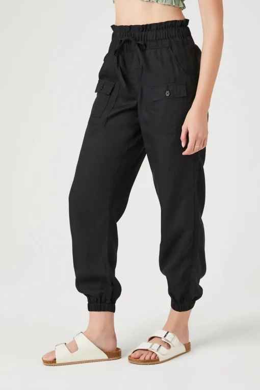 Chambray Drawstring Joggers