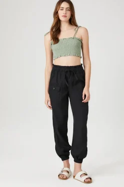 Chambray Drawstring Joggers