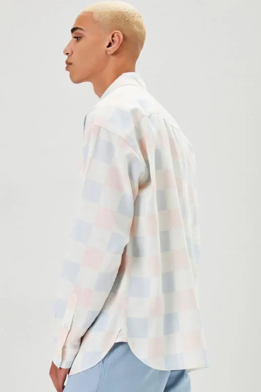 Checkered Button-Front Shirt