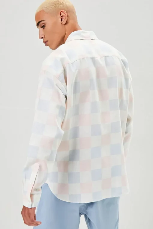 Checkered Button-Front Shirt