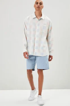 Checkered Button-Front Shirt