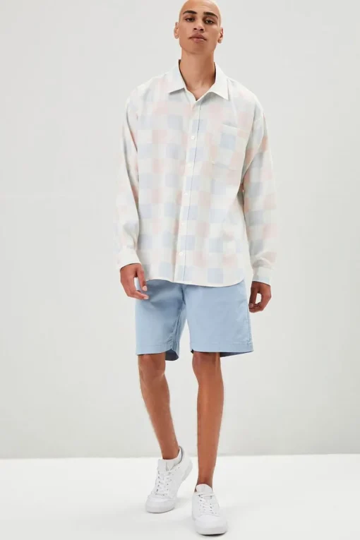 Checkered Button-Front Shirt
