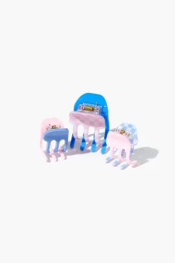 Checkered Hair Claw Clip Set