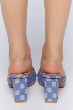 Checkered Slip-On Heels
