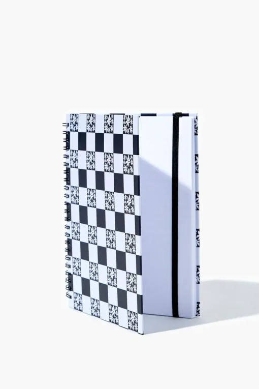 Checkered Spiral Notebook
