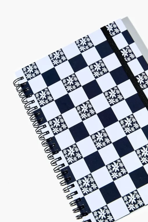 Checkered Spiral Notebook