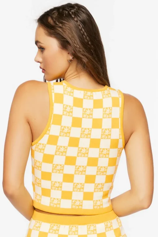 Checkered Sweater Vest