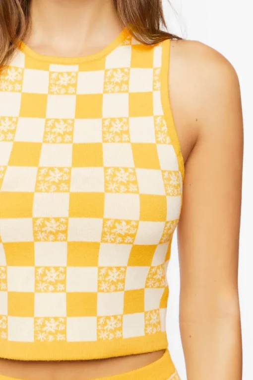 Checkered Sweater Vest