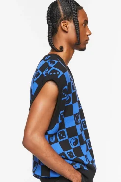 Checkered Yin Yang Sweater Vest