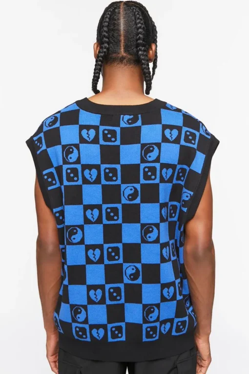 Checkered Yin Yang Sweater Vest