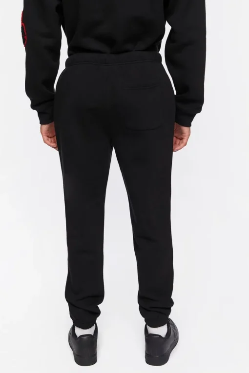Chenille Eye Patch Drawstring Joggers