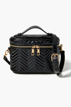 Chevron-Quilted Crossbody Bag