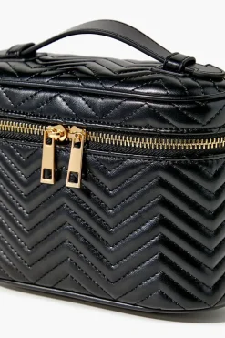 Chevron-Quilted Crossbody Bag