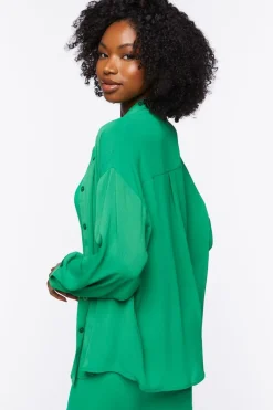 Chiffon Drop-Sleeve Shirt