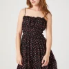 Chiffon Floral Print Mini Dress