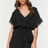 Chiffon Ruffle-Trim Romper