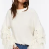 Chunky Fringe-Trim Sweater