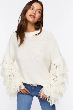 Chunky Fringe-Trim Sweater