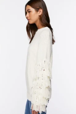 Chunky Fringe-Trim Sweater
