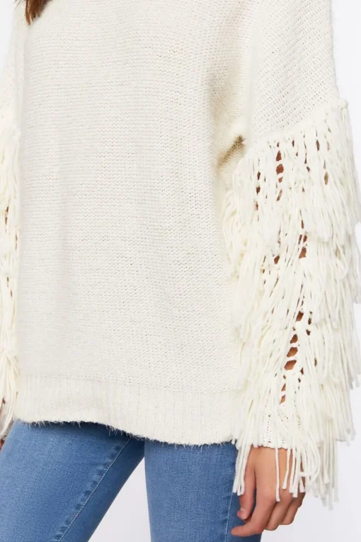 Chunky Fringe-Trim Sweater