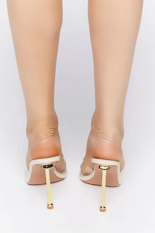 Clear-Strap Stiletto Heels