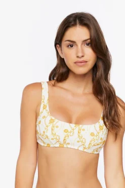 Coin & Chain Print Bikini Top