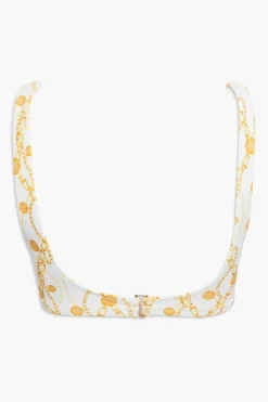 Coin & Chain Print Bikini Top