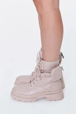 Coin Purse Lace-Up Combat Boots