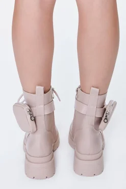 Coin Purse Lace-Up Combat Boots