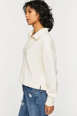 Collared Drop-Sleeve Pullover
