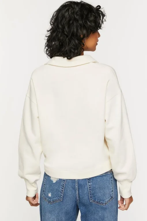 Collared Drop-Sleeve Pullover