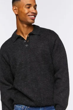 Collared Drop-Sleeve Sweater