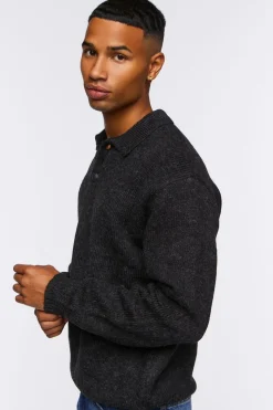Collared Drop-Sleeve Sweater