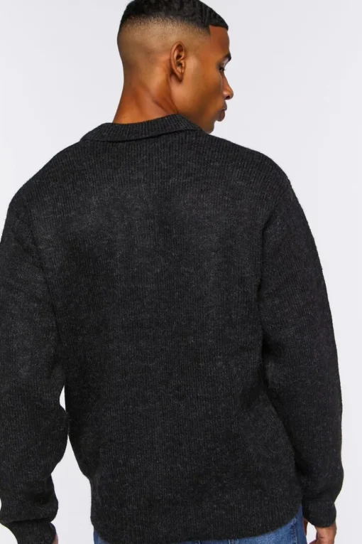 Collared Drop-Sleeve Sweater