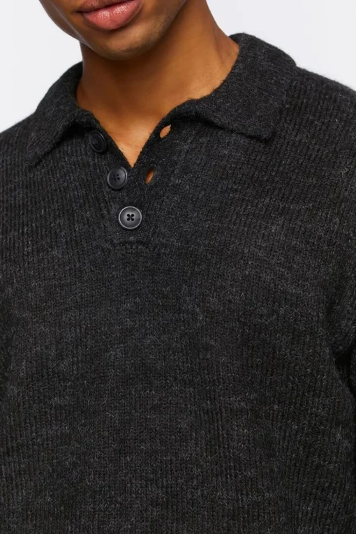 Collared Drop-Sleeve Sweater