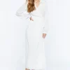 Collared Wrap Maxi Dress