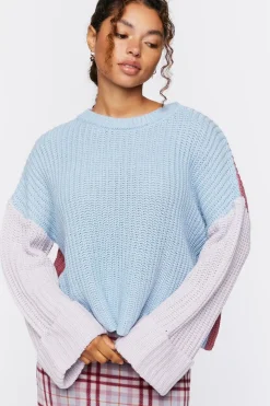 Colorblock Bell-Sleeve Sweater