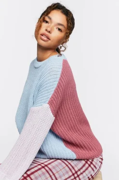 Colorblock Bell-Sleeve Sweater
